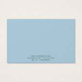 シックモダンブルーイヤリングジュエリーディスプレイカード (裏面)