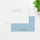 シックモダンブルーイヤリングジュエリーディスプレイカード (デスク)