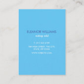 シックモダンブルーウォーターカラーブロ 名刺 (裏面)