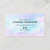 シックモダンブルーパープルピンクビジネスロイヤリティカード 名刺 (裏面)