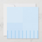 シックモダンブルーフェンス引っ越し祝いパーティーパーティー招待状 案内状 (裏面)