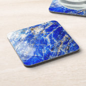 シックモダンブルーマーブルストーン コースター (左側)
