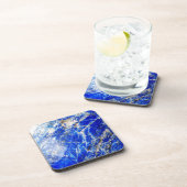 シックモダンブルーマーブルストーン コースター (右側)