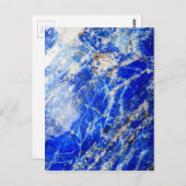 シックモダンブルーマーブルストーン ポストカード (正面/裏面)
