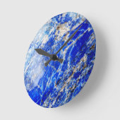 シックモダンブルーマーブルストーン ラウンド壁時計 (傾斜)