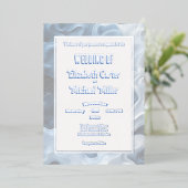 シックモダンブルー予測できなパステル 箔招待状 (立ち正面)