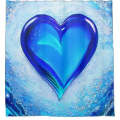 シックモダンブ鮮やかルークリスタルハート シャワーカーテン (正面)