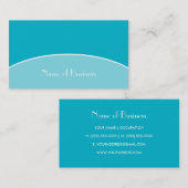 シックモダンプロフェッショナルアクアターコイズ名 名刺 (正面/裏面)