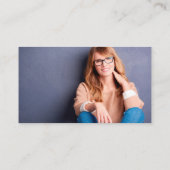 シックモダンプロフェッショナルミニマルフローラシンプル 名刺 (裏面)