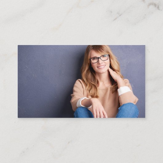 シックモダンプロフェッショナルミニマルフローラシンプル 名刺 (裏面)