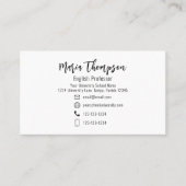 シックモダンプロフェッショナルミニマル写真シンプル 名刺 (正面)