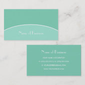 シックモダンプロフェッショナルミントグリーンウィズネーム 名刺 (正面/裏面)
