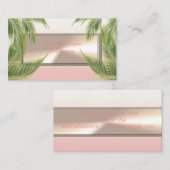 シックモダンプロフェッショナル、パーム葉 名刺 (正面/裏面)