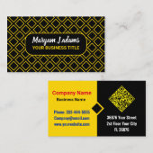 シックモダンプロフェッショナル（QRコード）ブラック金ゴールド 名刺 (正面/裏面)