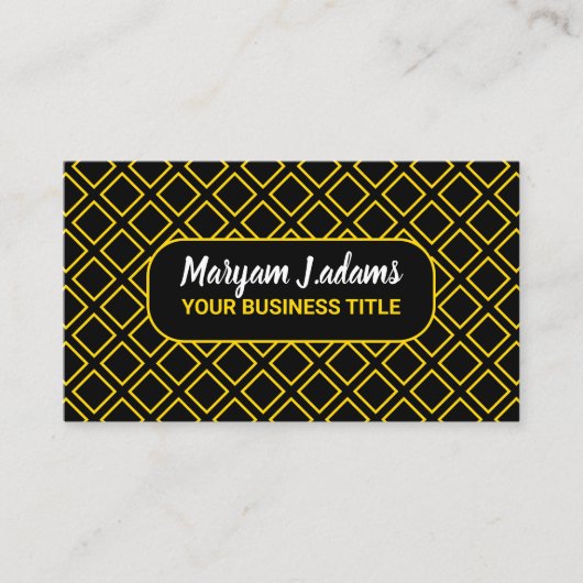 シックモダンプロフェッショナル（QRコード）ブラック金ゴールド 名刺 (正面)