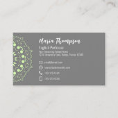 シックモダンプロフェッショナルQRコードソーシャルメディアグレー 名刺 (正面)