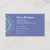 シックモダンプロフェッショナルQRコードソーシャルメディアブルー 名刺 (正面)