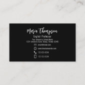 シックモダンプロフェッショナルQRコードソーシャルメディア 名刺 (正面)