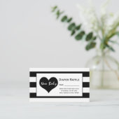 シックモダンベビーシャワーおむつラッフルチケット エンクロージャーカード (スタンド正面)