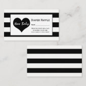 シックモダンベビーシャワーおむつラッフルチケット エンクロージャーカード (正面/裏面)
