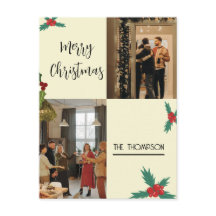 シックモダンホリーベリー2フォトメリークリスマス