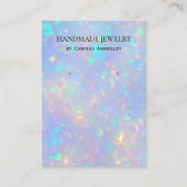 シックモダンホログラフィフェイクックイヤリングディスプレイカード 名刺 (正面)