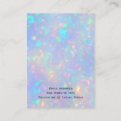 シックモダンホログラフィフェイクックイヤリングディスプレイカード 名刺 (裏面)