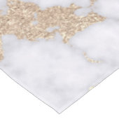 シックモダンホワイトゴールドフォイル大理石パターン テーブルクロス (アングル)