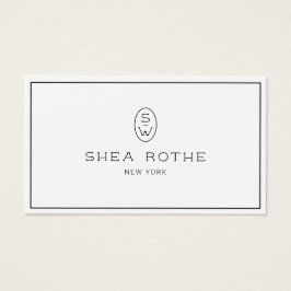 シックモダンホワイトプロフェッショナルモノグラム