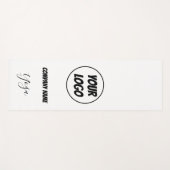 シックモダンホワイトヨガロゴ ヨガマット (正面(横))