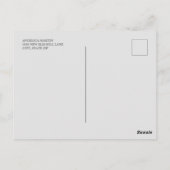 シックモダンホワイト卒業写真のお知らせ ポストカード (裏面)