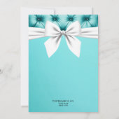 シックモダンボウアクアブルーティファニーベビーシャワー 招待状 (裏面)