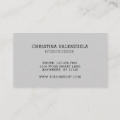 シックモダンボタニカル緑 名刺 (裏面)