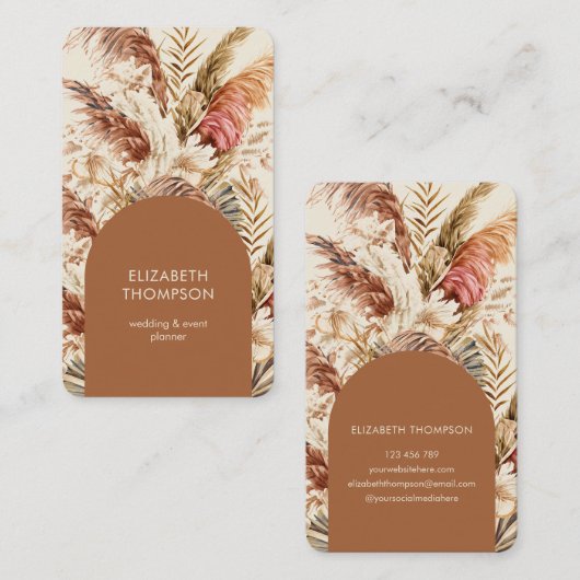 シックモダンボヘミアンフローラボホ 名刺 (正面/裏面)