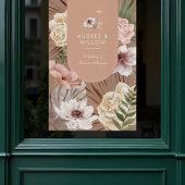 シックモダンボヘミアン水カラー花模様フォトアーチ ウィンドウサイン