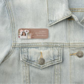 シックモダンボヘミアン水カラー花模様フォトアーチ 名札 (インサイチュ)