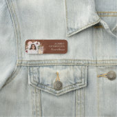 シックモダンボヘミアン水カラー花模様フォトアーチ 名札 (インサイチュ)