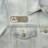 シックモダンボヘミアン水カラー花模様フォトアーチ 名札 (インサイチュ)