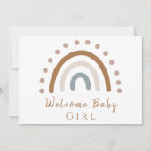 シックモダンボホエステティックレインボーウェルカムベビー カード (正面)