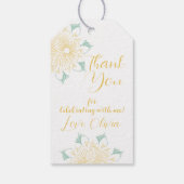 シックモダンボホフローラスウィート16バースデーパーティー ギフトタグ (裏面)