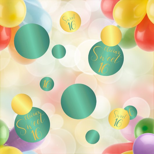 シックモダンボホフローラスウィート16バースデーパーティー コンフェッティ