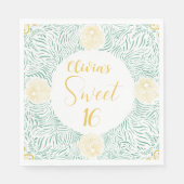 シックモダンボホフローラスウィート16バースデーパーティー スタンダードランチョンナプキン (正面)