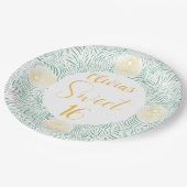 シックモダンボホフローラスウィート16バースデーパーティー ペーパープレート (アングル)