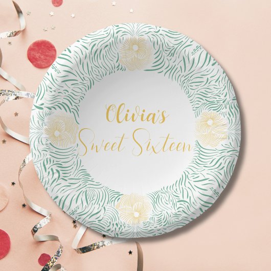 シックモダンボホフローラスウィート16バースデーパーティー ペーパーボウル