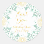 シックモダンボホフローラスウィート16バースデーパーティー ラウンドシール (正面)