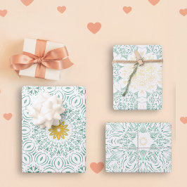 シックモダンボホフローラスウィート16バースデーパーティー ラッピングペーパーシート