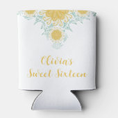 シックモダンボホフローラスウィート16バースデーパーティー 缶クーラー (裏面)