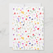 シックモダンボホブライト野生の花ブライダルシャワー 招待状 (裏面)