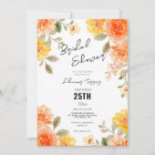 シックモダンボホブライト野生の花ブライダルシャワー 招待状 (正面)
