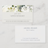 シックモダンボホ抽象芸術グリーンフローラアポイントメント 名刺 (正面/裏面)